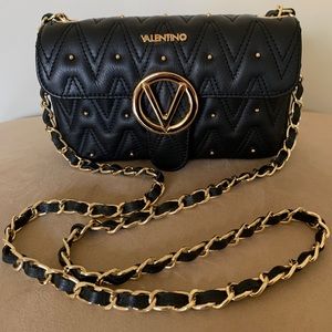 Valentino Black Stud Crossbody Bag